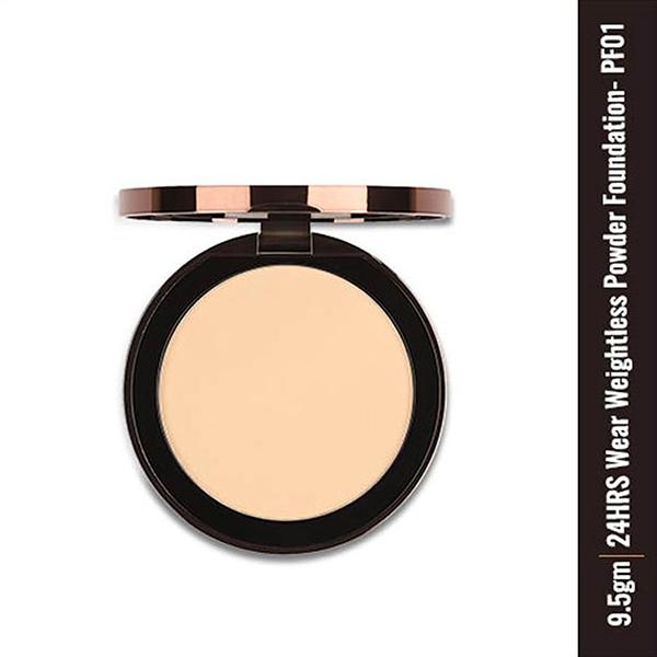 Colorbar 24 Hrs Wear Weightless Powder Foundation-PF010 9.5gm - Compact Powder