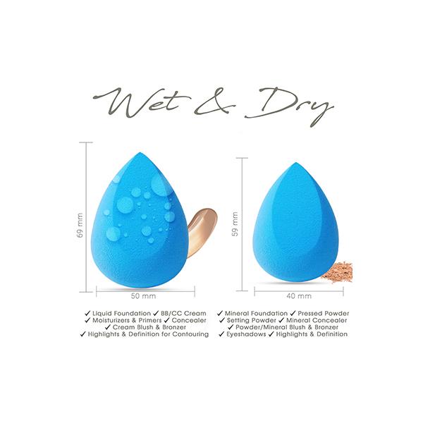 Allure Makeup Blender Sponge - Cut Drop Blue 1's - Sponges & Applicators