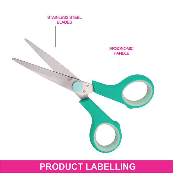 Vega Compact Scissors, Green 2's - Grooming Kits