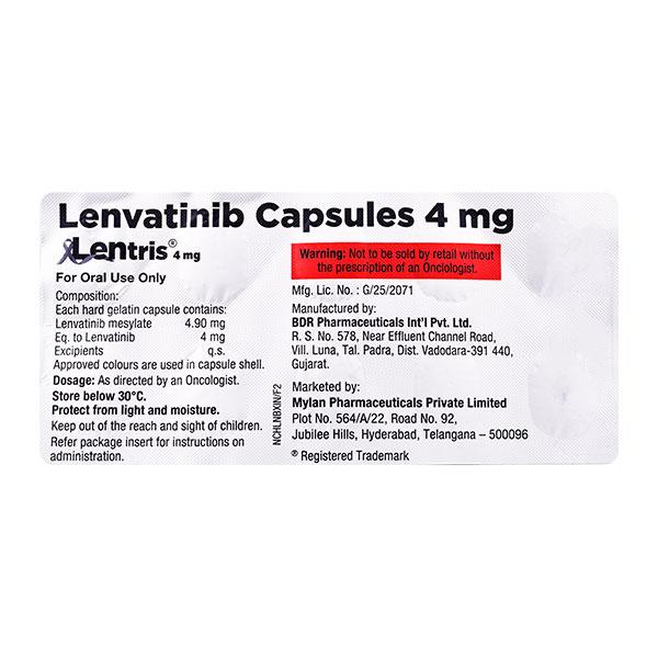 LENTRIS 4 Capsule 10's - Cancer Oncology-Tar
