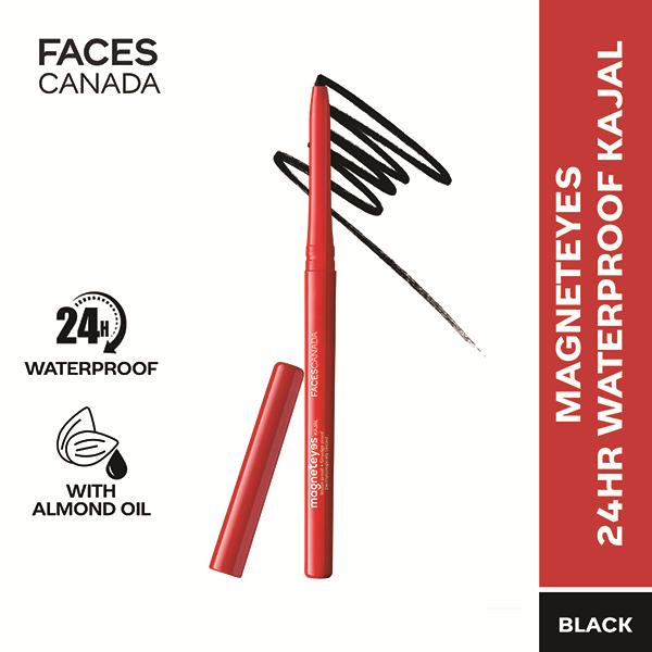 Faces Canada Magneteyes Kajal- 2 in 1 Black 0.7 gm - Eyeliners