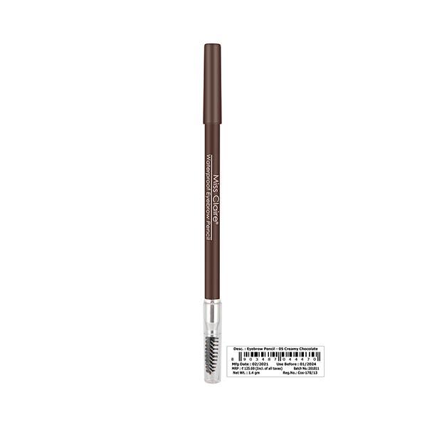 Miss Claire Waterproof Eyebrow Pencil 05 Creamy Chocolate (Mascara Brush) 1.4 Gm - Eyebrow Pencils & Enhancers