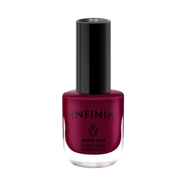 Infinia Wine Single Coat Nail Polish Wine Red 053 12 ml - Nail Polish