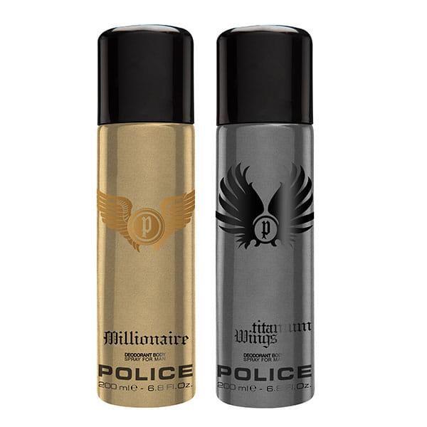 Police Millionaire + Wingstitanium Deo Combo Set - Pack of 2 400 ml - Deodorants/Roll-Ons