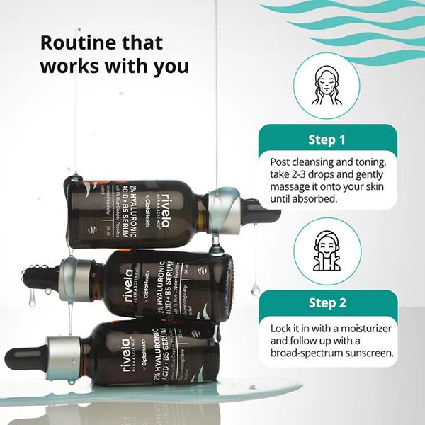 RIVELA 2% HYALURONIC ACID +B5 Serum 30ml - Dry Skin-Emo