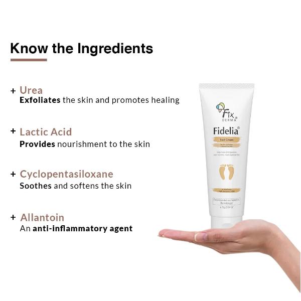 Fixderma Fidelia Foot Cream 75 g - Foot Creams & Lotions