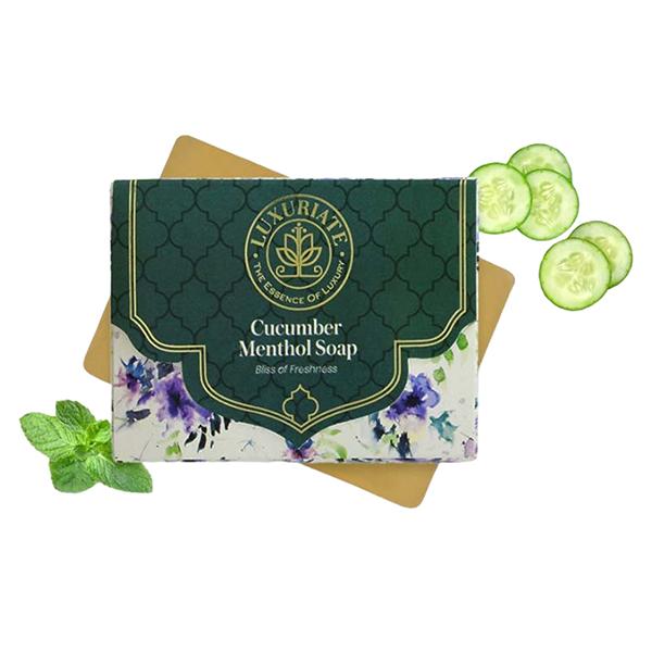 Luxuriate Cucumber and Menthol Soap Bar for Fressness 125 gm - Soaps