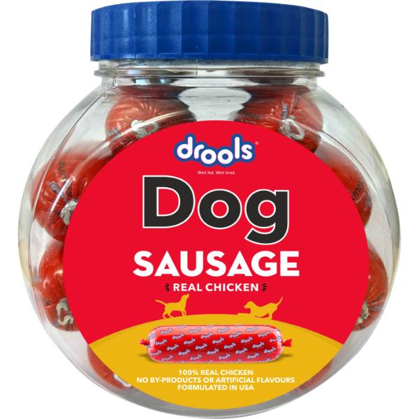 Netmeds | Drools Real Chicken Sausage for Dog (Jar) 10's