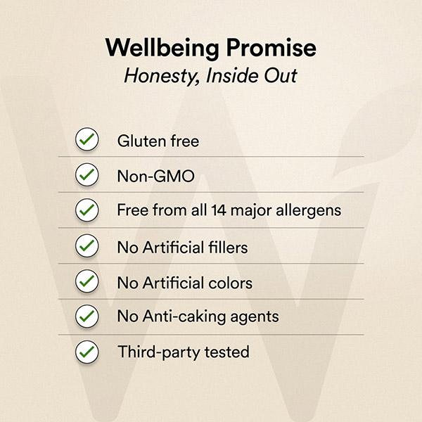 Wellbeing Nutrition Glow Korean Marine Collagen Peptides with Type I and lii - Pina Colada Flavor 250 gm - Multi-Vitamins