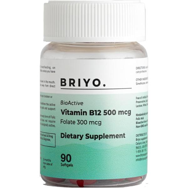Netmeds | Briyo Min B12-Biactive Vitamin B12 500 mcg Capsule 90s