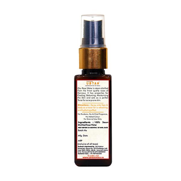 Rejuvenating UBTAN Face & Body Toner - Rose Water (Gulab Jal) 50 ml - Face Creams