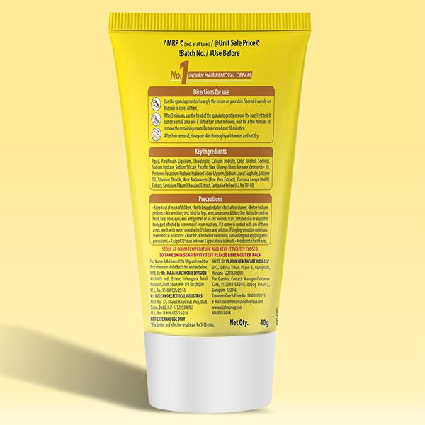 Vi-John Women Feather Touch Hair Removal Cream - Haldi Chandan - Pack of 6 x 40 gm - Lotions & Creams