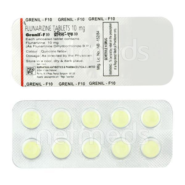 Grenil F 10mg Tablet 10'S - Migraine