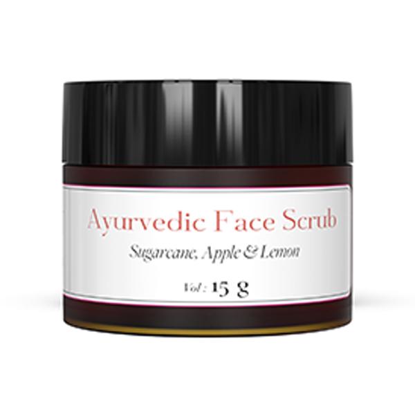Netmeds | Sadhev Ayurvedic Face Scrub with Sugarcane, Apple, and Lemon 15 gm
