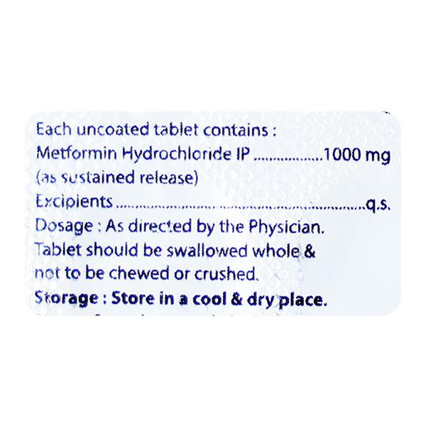 GLYCIREST SR 1000 Tablet 10's - Diabetes-Ant