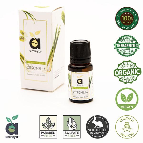 Anveya Citronella Essential Oil 15 ml - Essential Oils