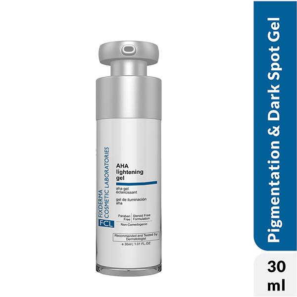 Netmeds | Fixderma FCL AHA LIGHTENING GEL Serum for Skin Brightening, AHA Serum for Men & Women (30 ml)