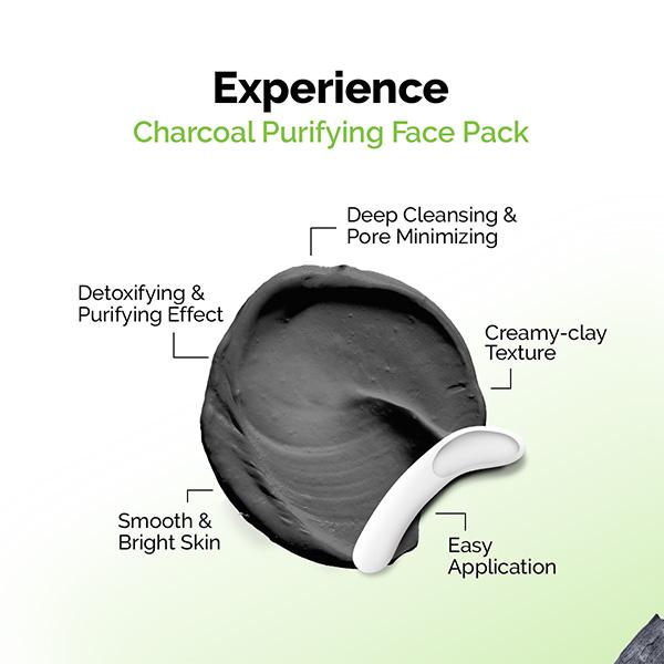 Mamaearth Charcoal Purifying Face Pack Activated Charcoal & Glycolic Acid Skin Detoxification 200 gm - Face Packs
