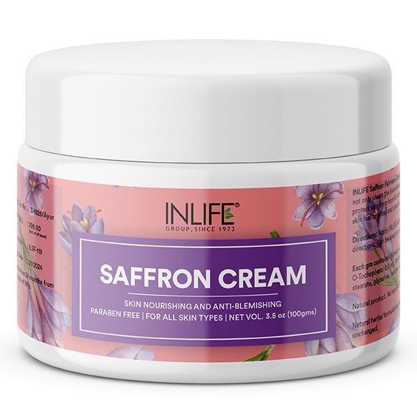 Netmeds | INLIFE Saffron Cream for Face Ayurvedic Herbal Cosmetic Paraben Free For Men & Women 100 g