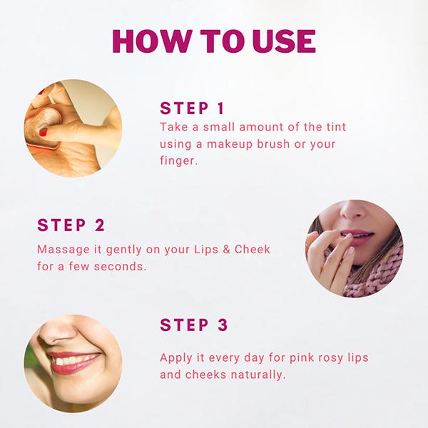 Aegte Organics Lip and Cheek Tint Balm (Rosy Pink) 15 gm - Lip Stains & Tints