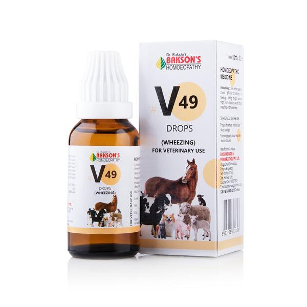 Netmeds | Dr. Bakshi's Bakson's Homoeopathy V49 Wheezing Drops  (Veterinary) 30 ml