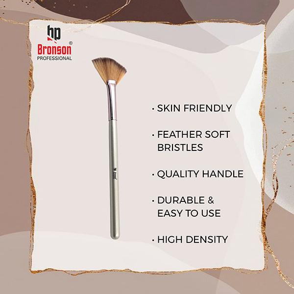 Bronson Professional Classic Angled Fan Brush For Make Up 1's - Face Brush