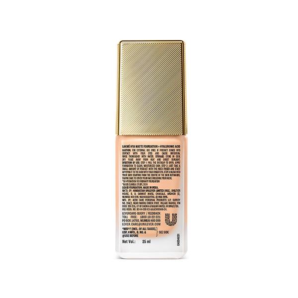 Lakme 9To5 Hya Matte Foundation + Hyaluronic Acid Cool Ivory 25 ml - Foundation