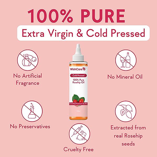 Wishcare 100% Pure & Natural Rosehip Oil 100 ml - Face Moisturizers