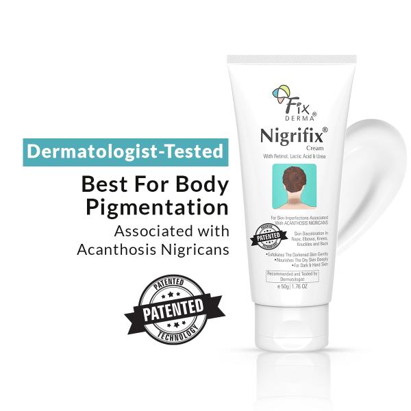 Netmeds | Fixderma Nigrifix Cream For Dark Neck, Ankles, Knuckles, Elbows, Underarm Whitening (50 g)