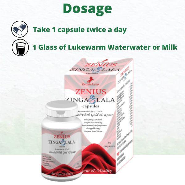 Zenius Zinga Lala Capsule with Gold & Kesar (Recommended Age 35 - 50) 30's - Other Supplements