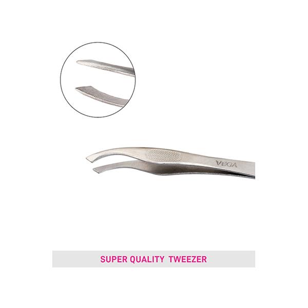 Vega Tweezer - Slant Tip, Silver, (TW-03) 15 gm - Tweezers