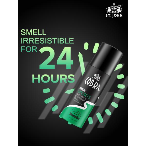 St. John Cobra Sports Limited Edition Deodorant Spray + Cool Limited Edition Deodorant Spray + Cobra Eau De Parfum 15 ml - Shaving Foams