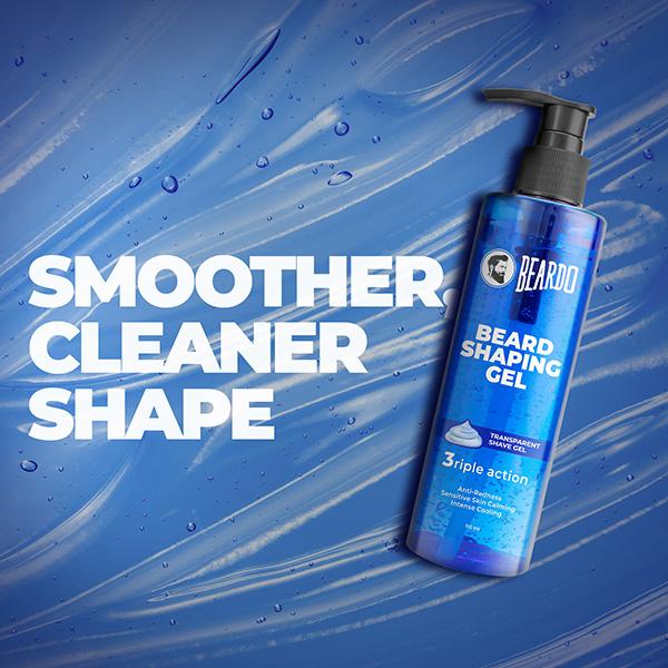 Beardo Beard Shaping Gel for Men Anti-Redness Sensitive Skin Calming Intense Cooling 110 ml - Multi-Stylers