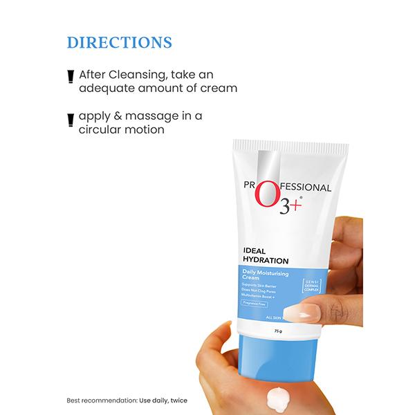 O3+ ideal hydration moisturisation with Hyaluronic acid for barrier repair 75 g - Face Moisturizers