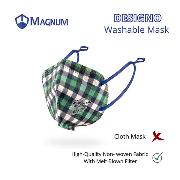 Magnum Designo Washable Cloth Mask - Assorted Color 10's - Face Mask
