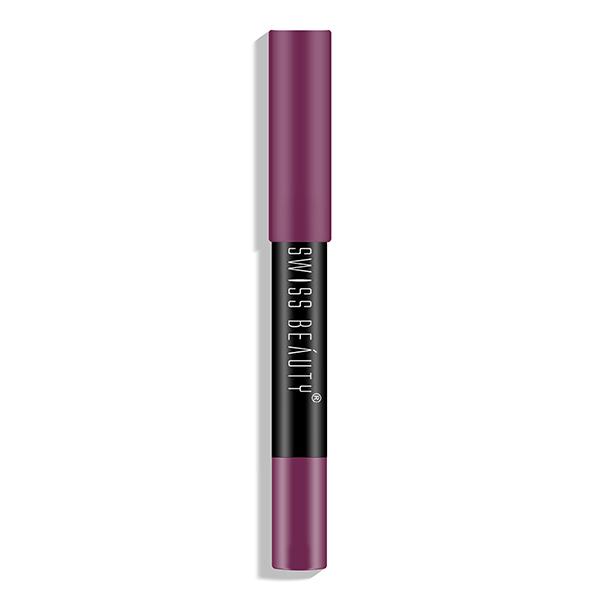 Swiss Beauty Stay On Lip Crayon 24 (Purple Villain) 3.5gm - Lipsticks