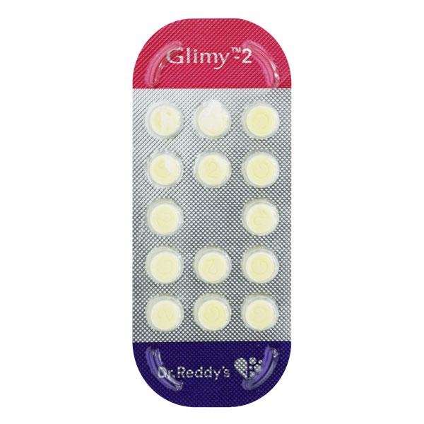 Glimy 2mg Tablet 14'S - Diabetes-Ant