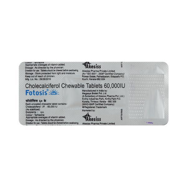 Fotosis 60K Tablet 4'S - Supplements-Vit