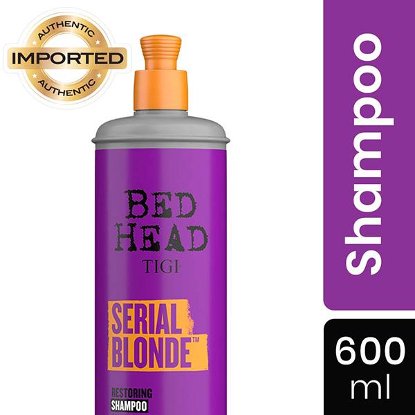Bed Head Tigi Serial Blonde Restoring Shampoo for Blonde Coloured and Damaged Hair 600 ml - Shampoos