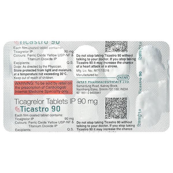 TICASTRO 90 Tablet 10's - Blood Clot-Ant