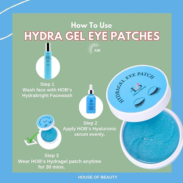 House of Beauty Hydragel Eye Patches-Hollow Undereye Plumping, Dark-Circles, Puffiness (30Pairs) 60's - Dark Circle & Wrinkle Busters