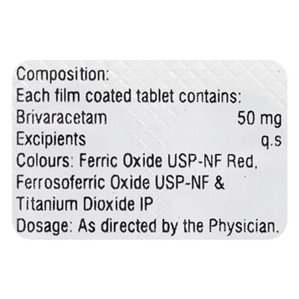 BRIVGARD 50 Tablet 10's - Epilepsy/Convulsion-Ant