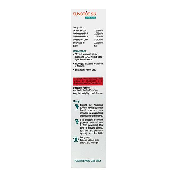 Suncros 50 SPF 50 Sensitive Skin Aqualotion 60ml - Sunscreen Preparations-Emo