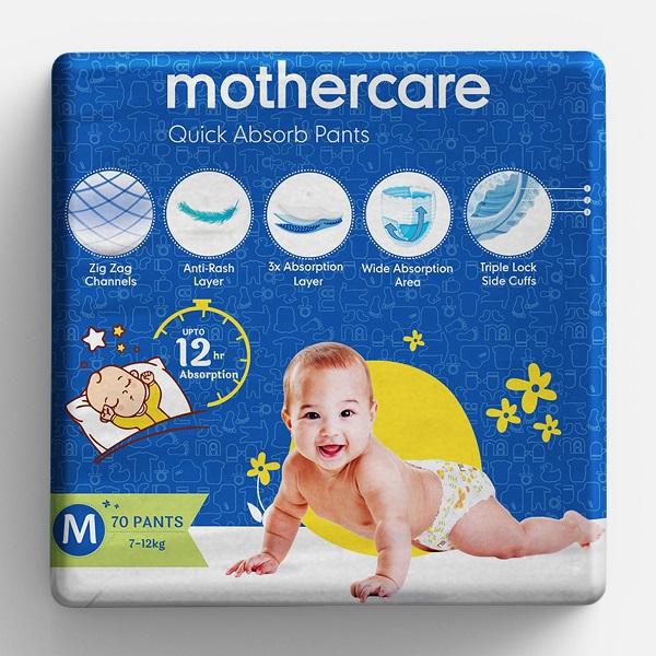 Netmeds | Mothercare Quick Absorb Diaper Pants (M) 70's