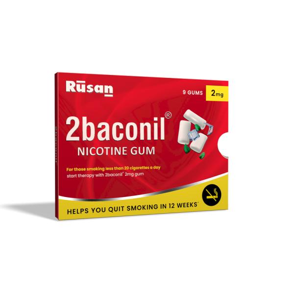 Netmeds | 2baconil Icy Mint 2 mg Sugar Free Chew Gum 9's