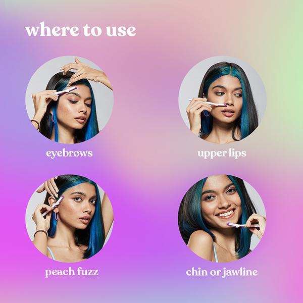 Bombae Precision Face Razor for Women 3's - Face & Eyebrow Razors