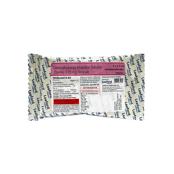 WELBUSOL 0.63 Respules 5X2.5ml