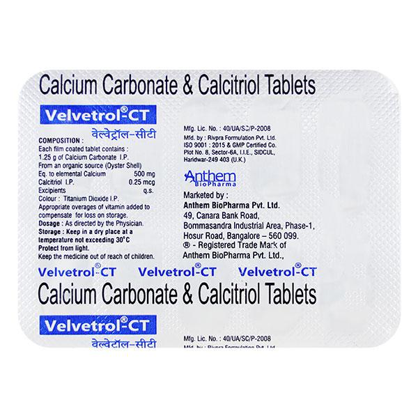 Velvetrol CT Tablet 10'S - Supplements-Cal