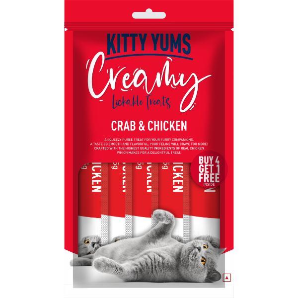 Kitty Yums Creamy Crab & Chicken (Buy 4 Get 1 Free) 1's - Petfood