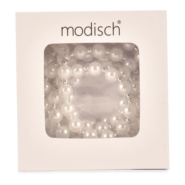 Netmeds | Modisch White Pearls With Small Silver Beads Sunglasses Chain (JC-1408-Silver) 1's